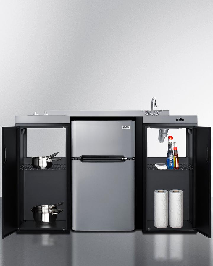 Summit CK55ADASINKR 54" Wide All-in-one Kitchenette, ADA Counter Height