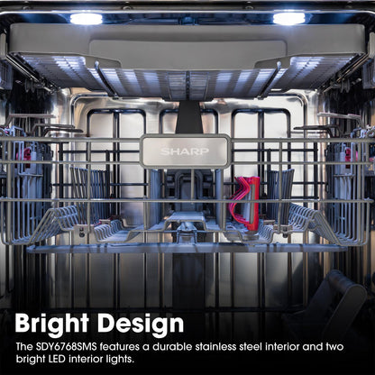 Sharp SDY6768SMS 24 in. Stainless Steel Dishwasher