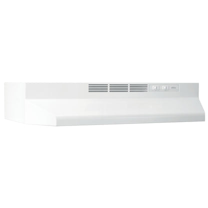BUEZ130WW Broan® 30-Inch Ductless Under-Cabinet Range Hood w/ Easy Install System, White