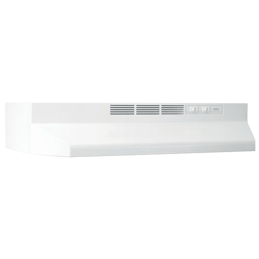 BUEZ130WW Broan® 30-Inch Ductless Under-Cabinet Range Hood w/ Easy Install System, White