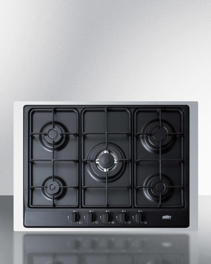 Summit 30" Wide 5-burner Gas Cooktop