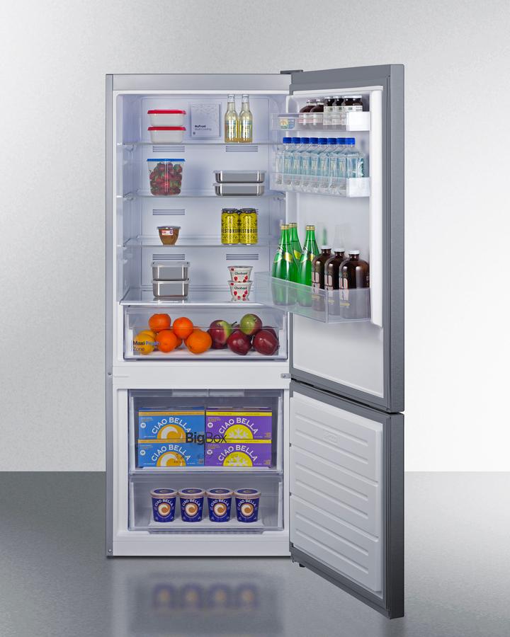 Summit FFBF154SS 28" Wide Bottom Mount Refrigerator-freezer