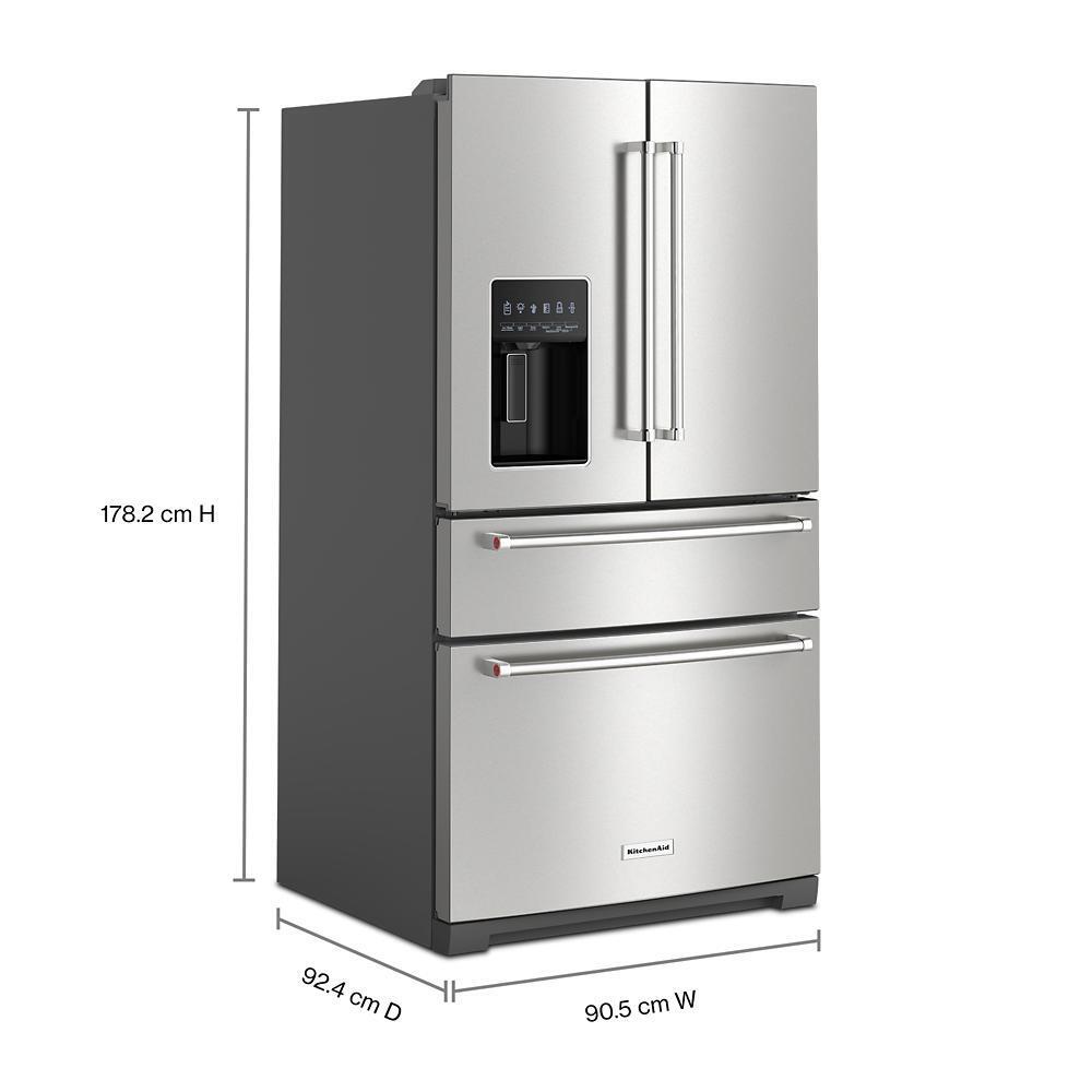 Kitchenaid KRMF536RPS 26.2 Cu. Ft. Multi-Door French Door Refrigerator with Platinum Interior