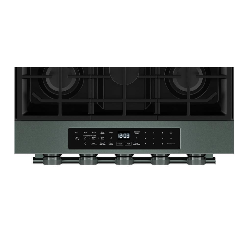 Kitchenaid KSGS530SJP 5.0 Cu. Ft. Smart Slide-in Gas Range with Convection Cooking Modes and 2-in-1 Burner