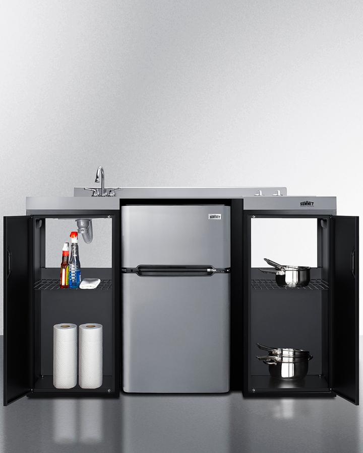 Summit CK55ADASINKL 54" Wide All-in-one Kitchenette, ADA Counter Height