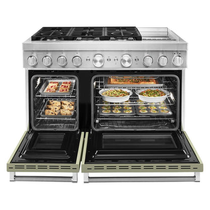 KFDC558JAV KitchenAid® 48'' Smart Commercial-Style Dual Fuel Range with Griddle