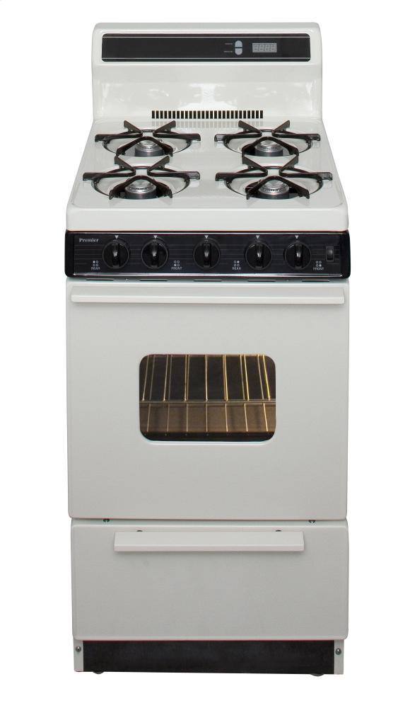 Premier SAK220TP 20 in. Freestanding Gas Range in Biscuit