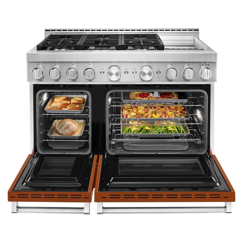 KFGC558JSC KitchenAid® 48'' Smart Commercial-Style Gas Range with Griddle