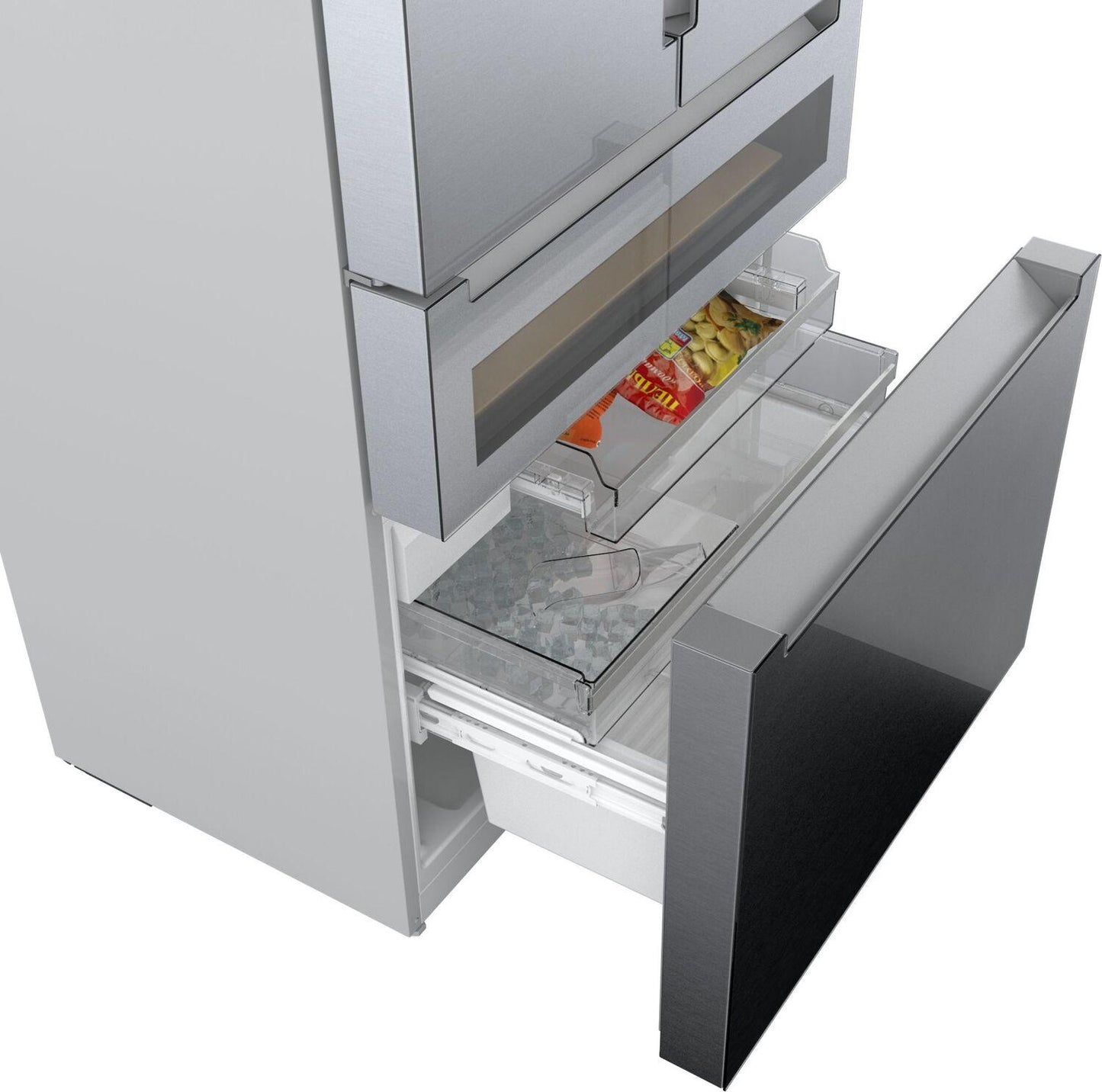 Bosch B36CL81ENG 800 Series, French Door Bottom Mount Refrigerator, Glass door, 36'', Stainless steel