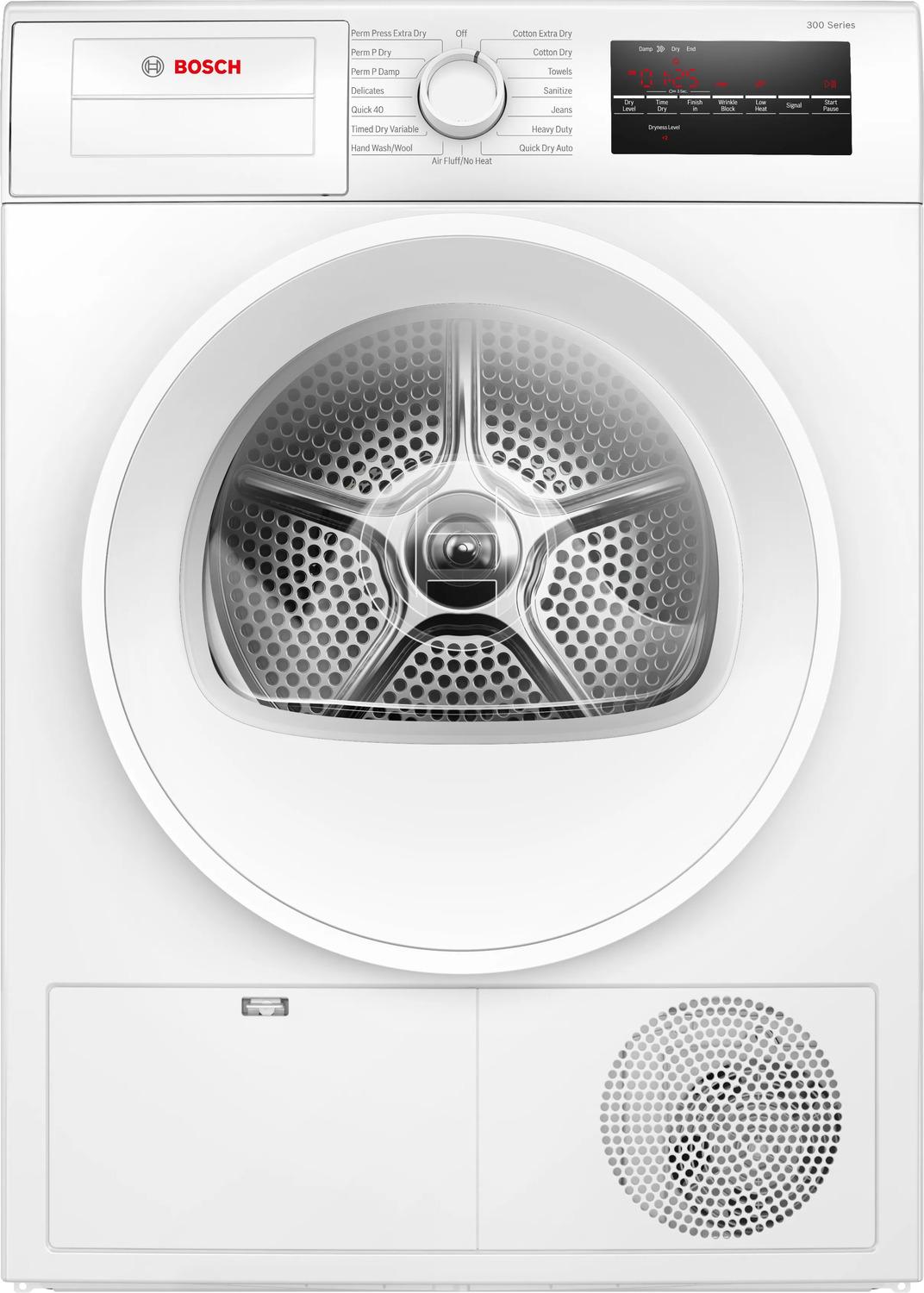 Bosch WPA12100UC 300 Series, condenser tumble dryer, White