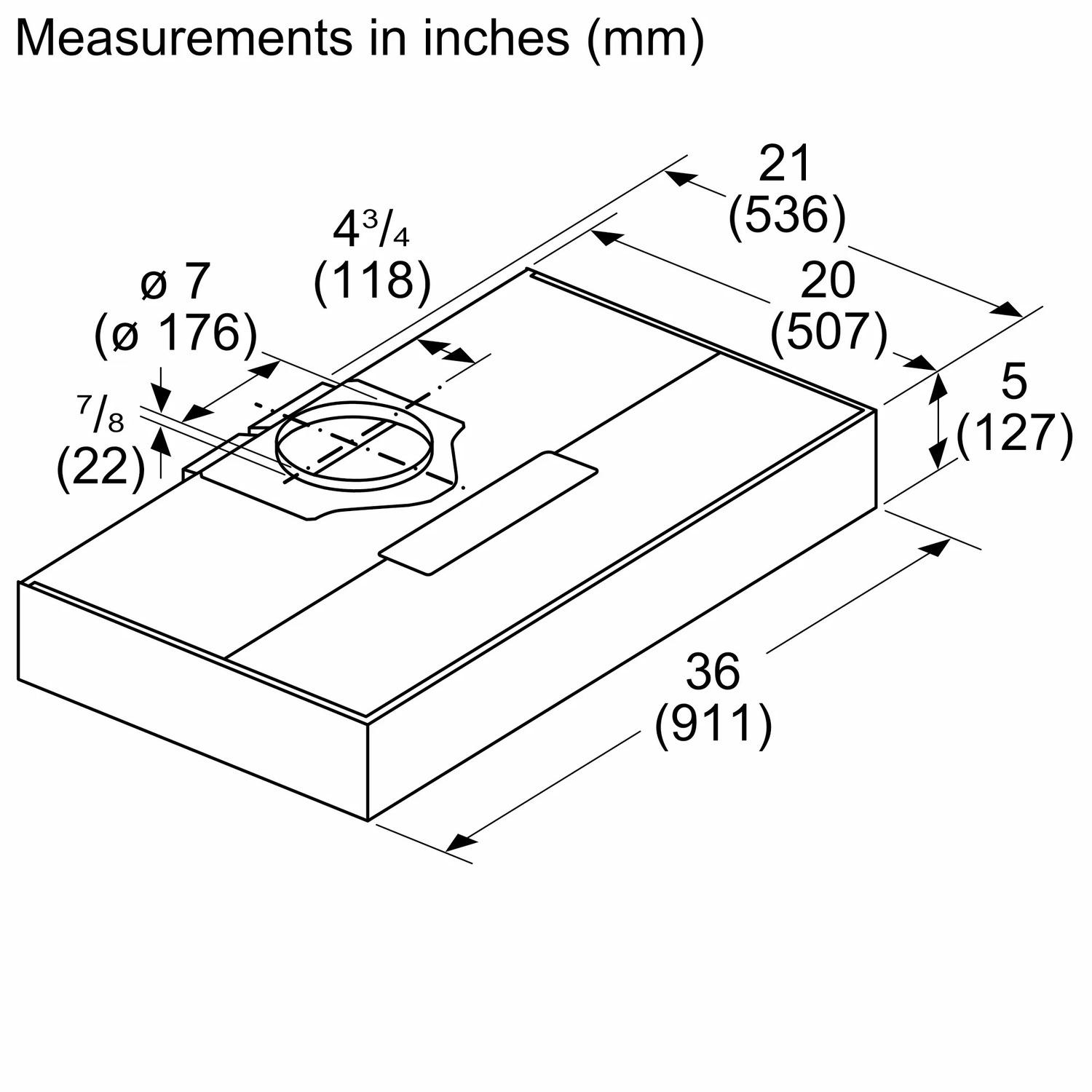 Bosch DUH56353UC 500 Series Undercabinet Hood 36" Stainless Steel