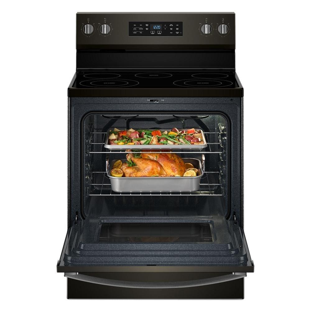 Whirlpool WFES4530SV 30-inch Electric Range with Air Cooking Technology and Steam Clean