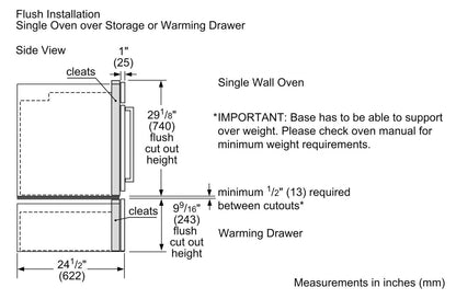 Bosch HWD5751UC 500 Series, 27", Warming Drawer