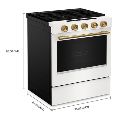 Kitchenaid KSGS530SPL 5.0 Cu. Ft. Smart Slide-in Gas Range with Convection Cooking Modes and 2-in-1 Burner