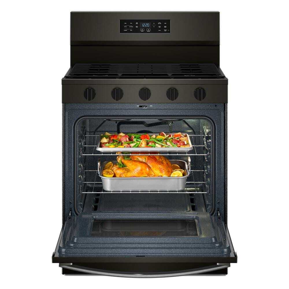 Whirlpool WFGS5730SV 30-inch Gas Range with Air Cooking Technology and EZ-2-Lift™ Hinged Grates