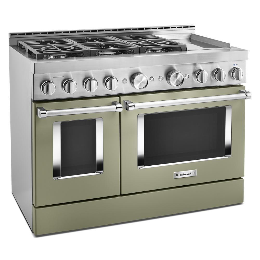 KFGC558JAV KitchenAid® 48'' Smart Commercial-Style Gas Range with Griddle