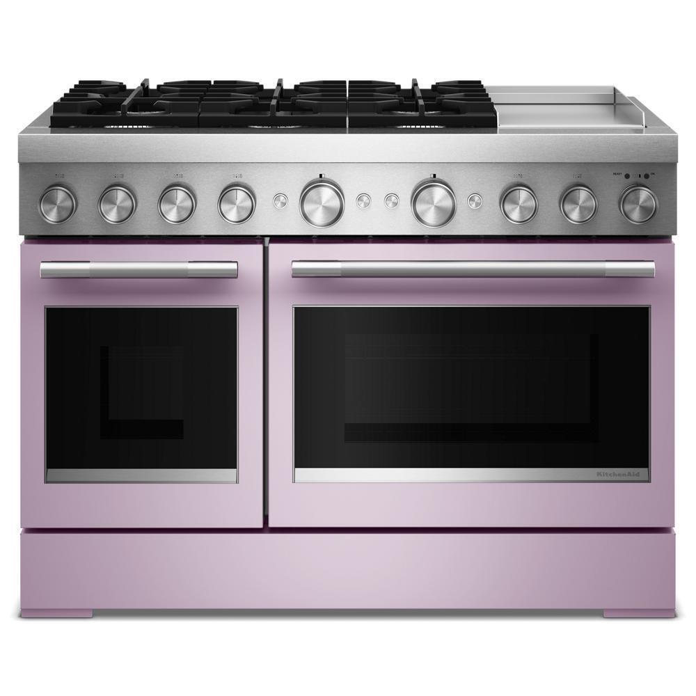 Kitchenaid KFDD948SWF 48-Inch 6 Burner Commercial-Style Dual Fuel Range with Griddle