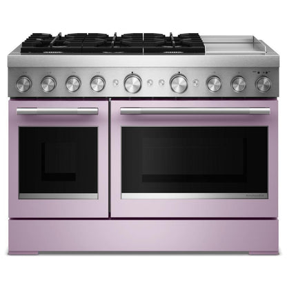 Kitchenaid KFDD948SWF 48-Inch 6 Burner Commercial-Style Dual Fuel Range with Griddle