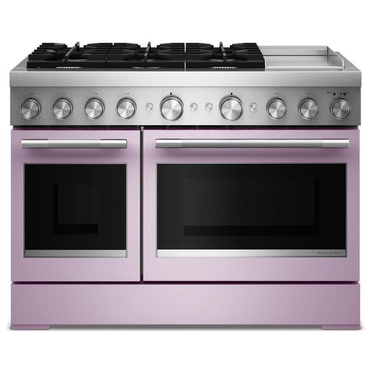 Kitchenaid KFDD948SWF 48-Inch 6 Burner Commercial-Style Dual Fuel Range with Griddle