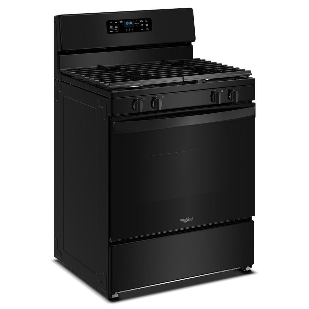 Whirlpool WFGS3030RB 30-inch Gas Range with Crispy Mode and Dishwasher Safe Grates