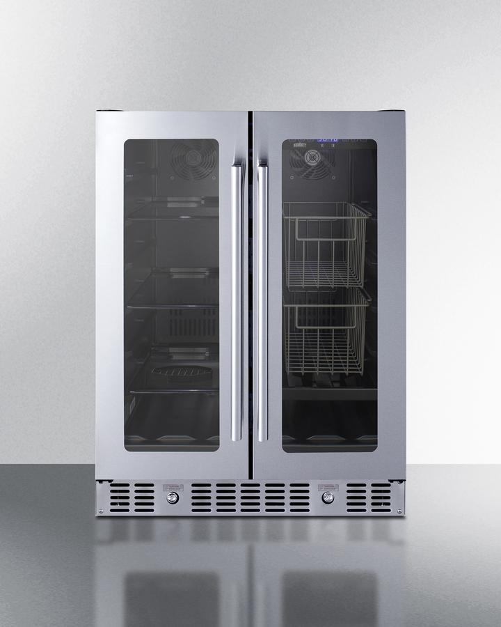 Summit 24" Built-in Dual-zone Produce Refrigerator, ADA Compliant
