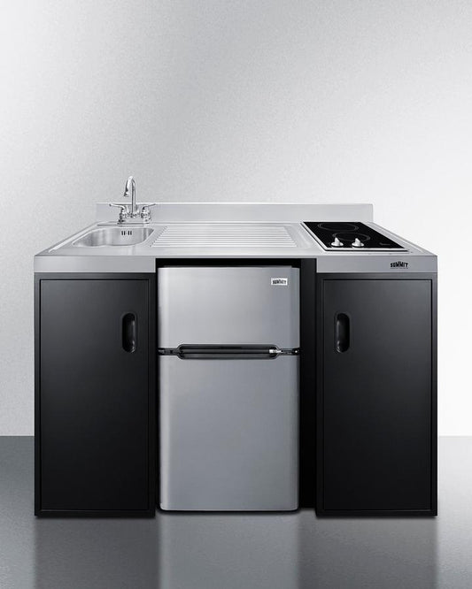 Summit CK55ADASINKL 54" Wide All-in-one Kitchenette, ADA Counter Height