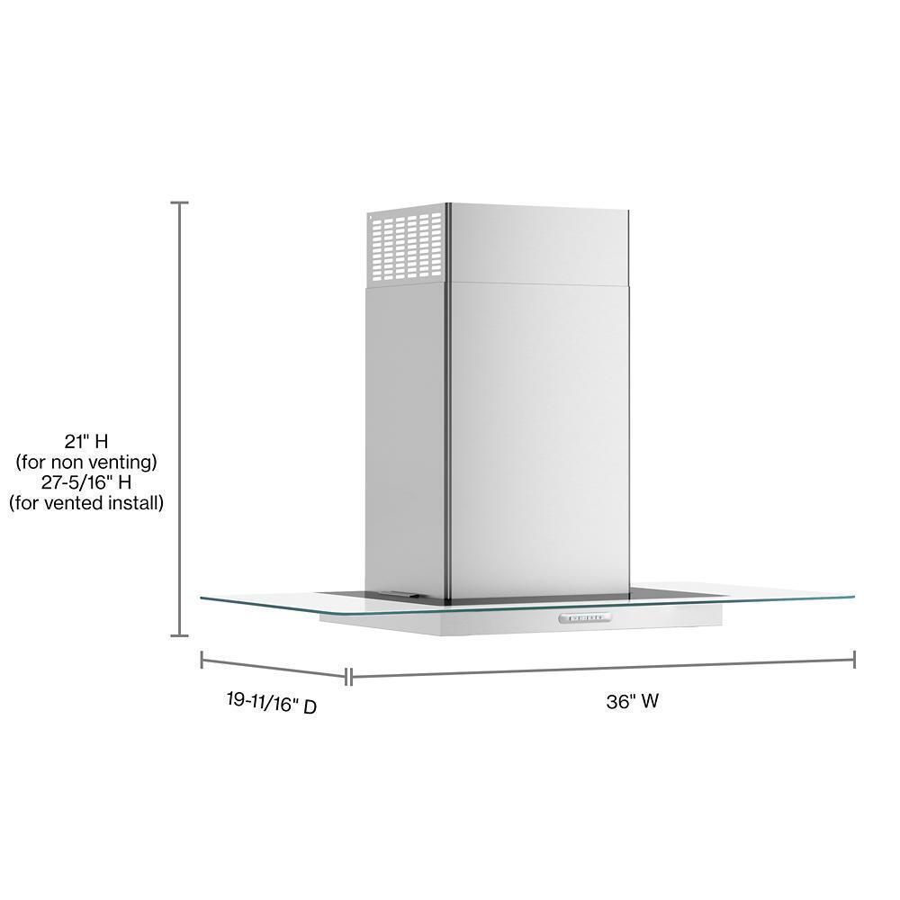 Whirlpool WVW91336KS 36" 400 CFM Range Hood with LED Task Lighting