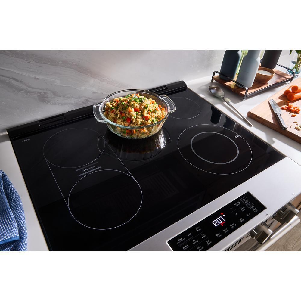 Maytag MSES7030SZ 30-Inch Wide Slide-In Electric Range with Grill Mode and No Preheat Air Fry - 5.3 Cu. Ft.