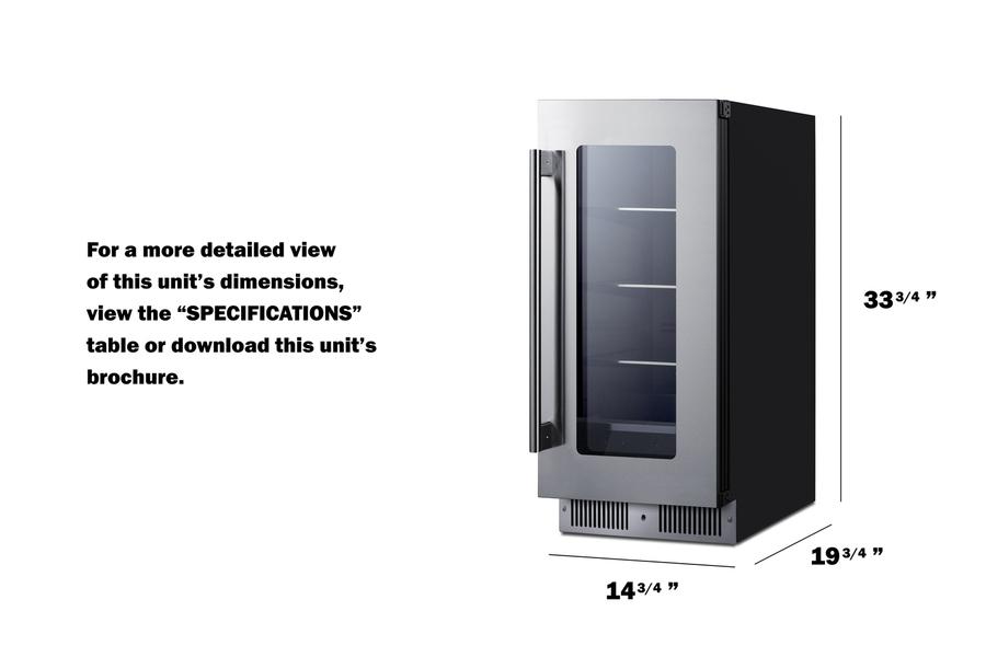 Summit SDHG1533 15" Wide Built-in Beverage Center