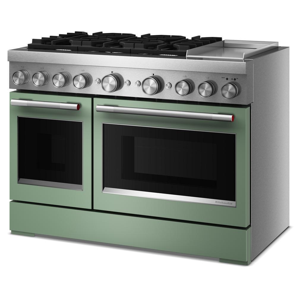 Kitchenaid KFDD948SDC 48-Inch 6 Burner Commercial-Style Dual Fuel Range with Griddle