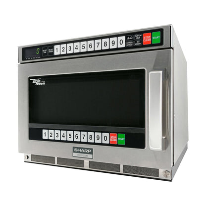 RCD1200M Sharp TwinTouch 1200 Watt Commercial Microwave Oven with Dual TouchPads