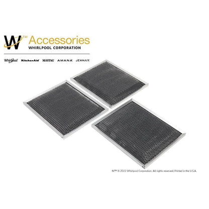 Kitchenaid W10355450 Range Hood Charcoal Replacement Filter (Set of 3)