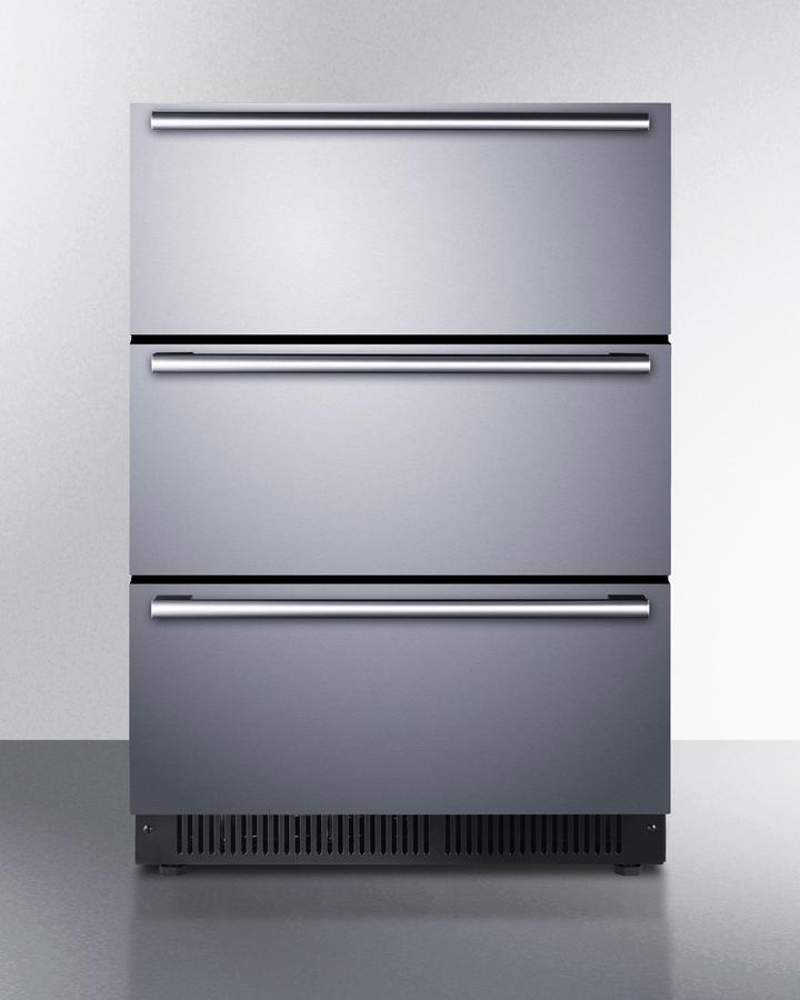 Summit SP6DS3D 24" Wide Built-in 3-drawer All-refrigerator