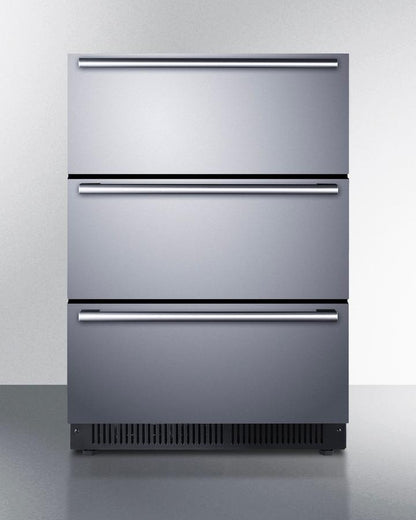 Summit SP6DS3D 24" Wide Built-in 3-drawer All-refrigerator