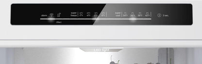 Bosch B24CB50ESS 500 Series, free-standing fridge-freezer with freezer at bottom, 24'', Brushed steel (with anti-fingerprint), Total No Frost