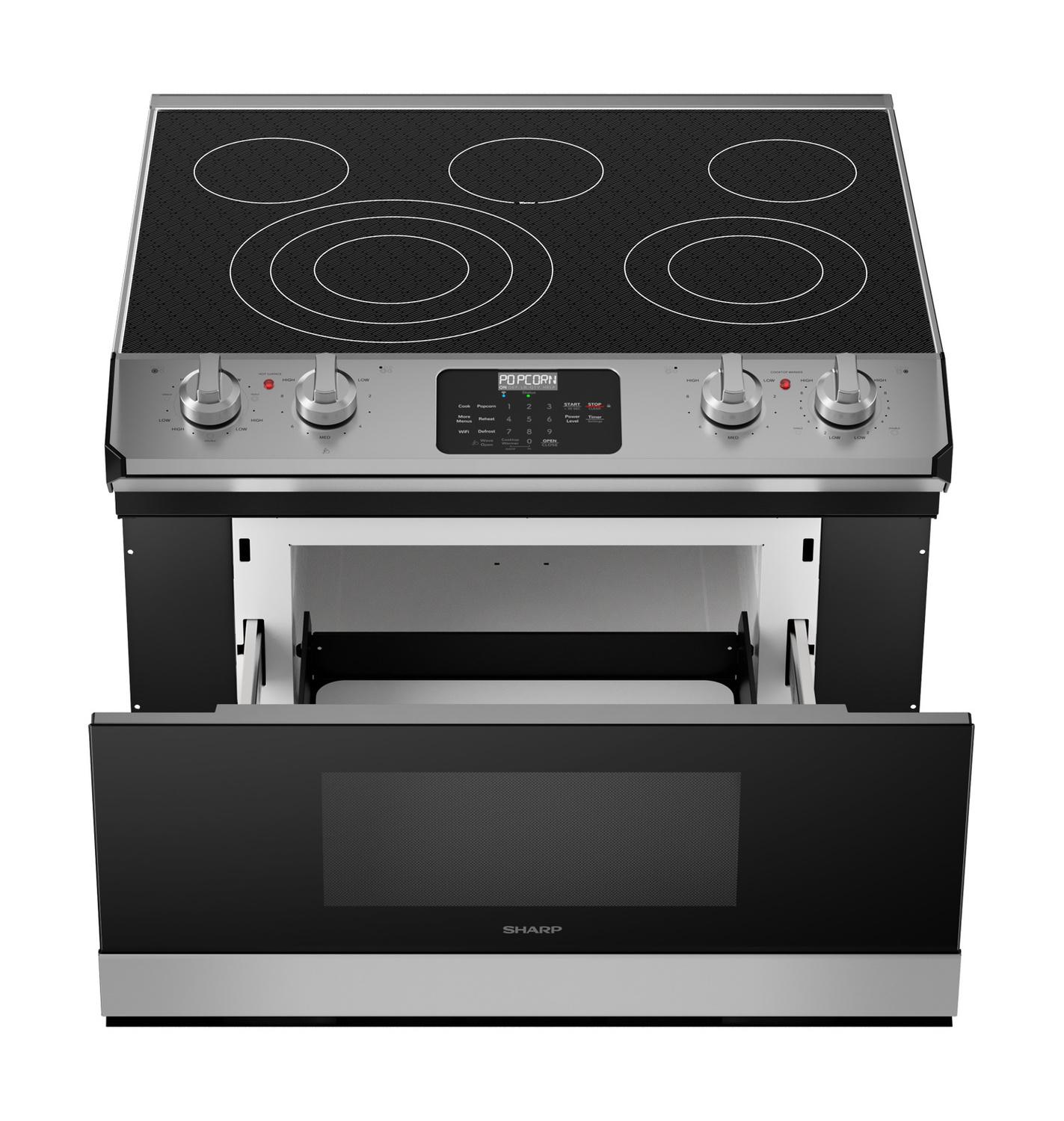 Sharp STR3065HS Smart Radiant Rangetop with Microwave Drawer Oven