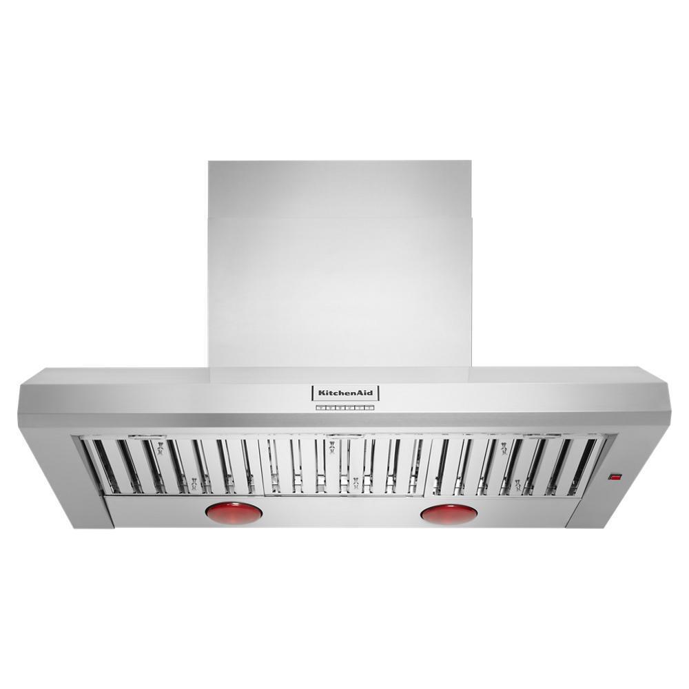 Kitchenaid KVWC958KSS 48'' 585 or 1170 CFM Motor Class Commercial-Style Wall-Mount Canopy Range Hood