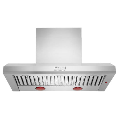 Kitchenaid KVWC958KSS 48'' 585 or 1170 CFM Motor Class Commercial-Style Wall-Mount Canopy Range Hood