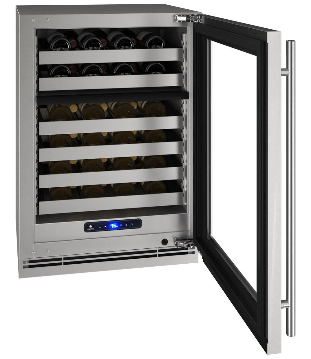 U-Line UHWD524SG01A Hwd524 24" Dual-zone Wine Refrigerator With Stainless Frame Finish and Field Reversible Door Swing (115 V/60 Hz)