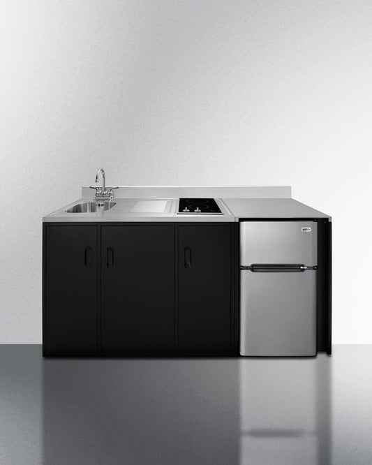 Summit CK72ADASINKL 72" Wide All-in-one Kitchenette, ADA Counter Height
