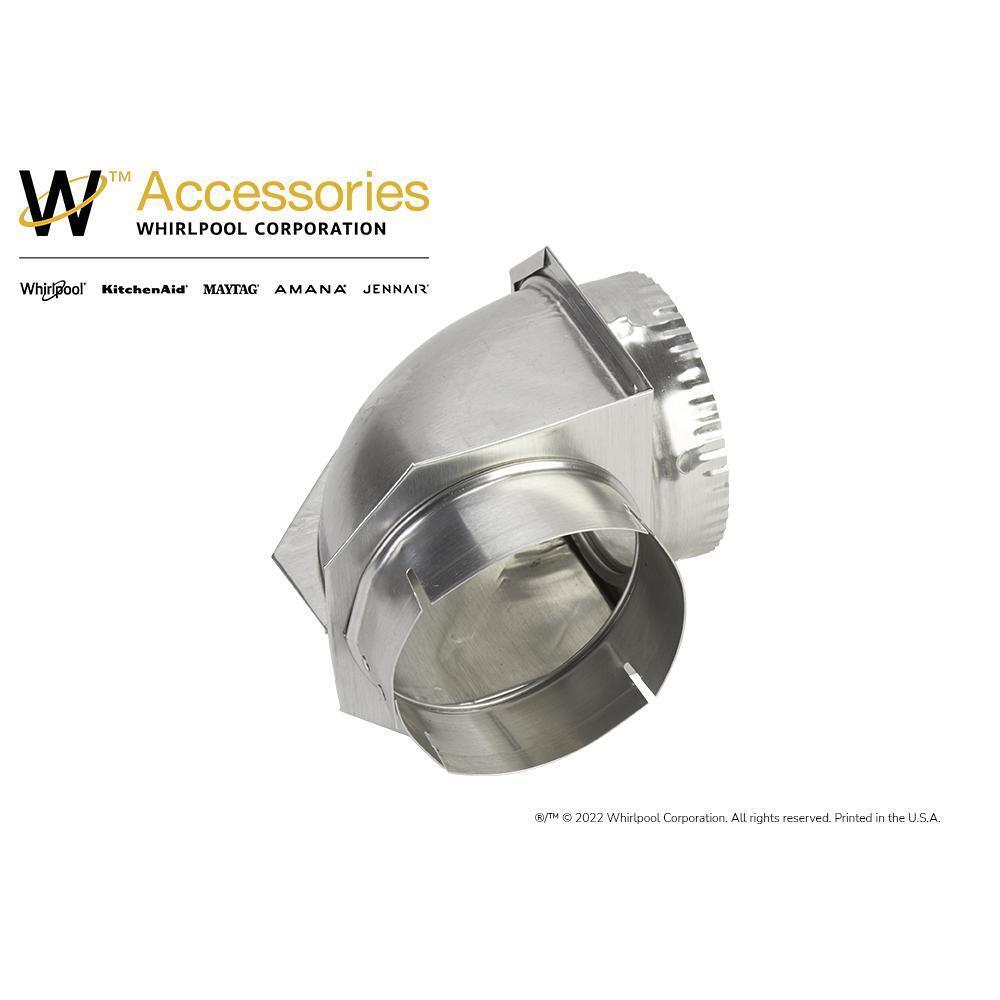 Maytag 4396006RW 4" Dryer Elbow Vent Connector for 90-degree turns within 4.5"
