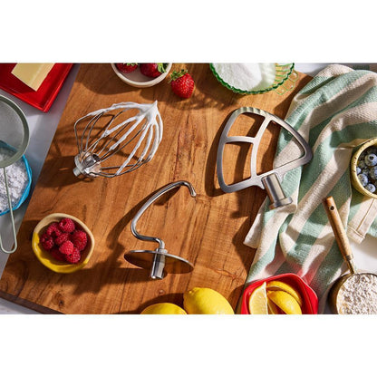 Kitchenaid KSMTH3PSS Durable stainless steel 3-piece accessory set with dough hook, flat beater, and wire whip for select KitchenAid® tilt-head stand mixers.