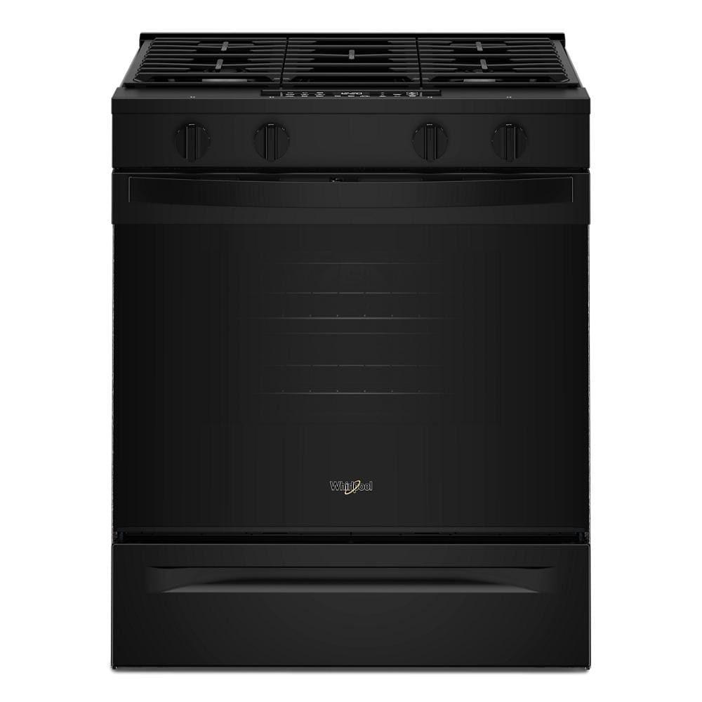 Whirlpool WSGS4530TB 30-inch Gas Smart Range with Air Cooking Technology and Steam Clean