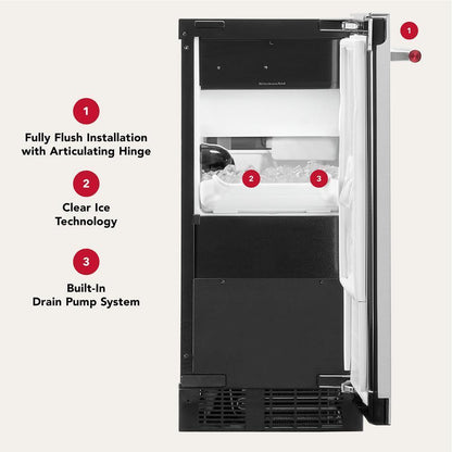 Kitchenaid KUIX515SJP 15'' Automatic Ice Maker