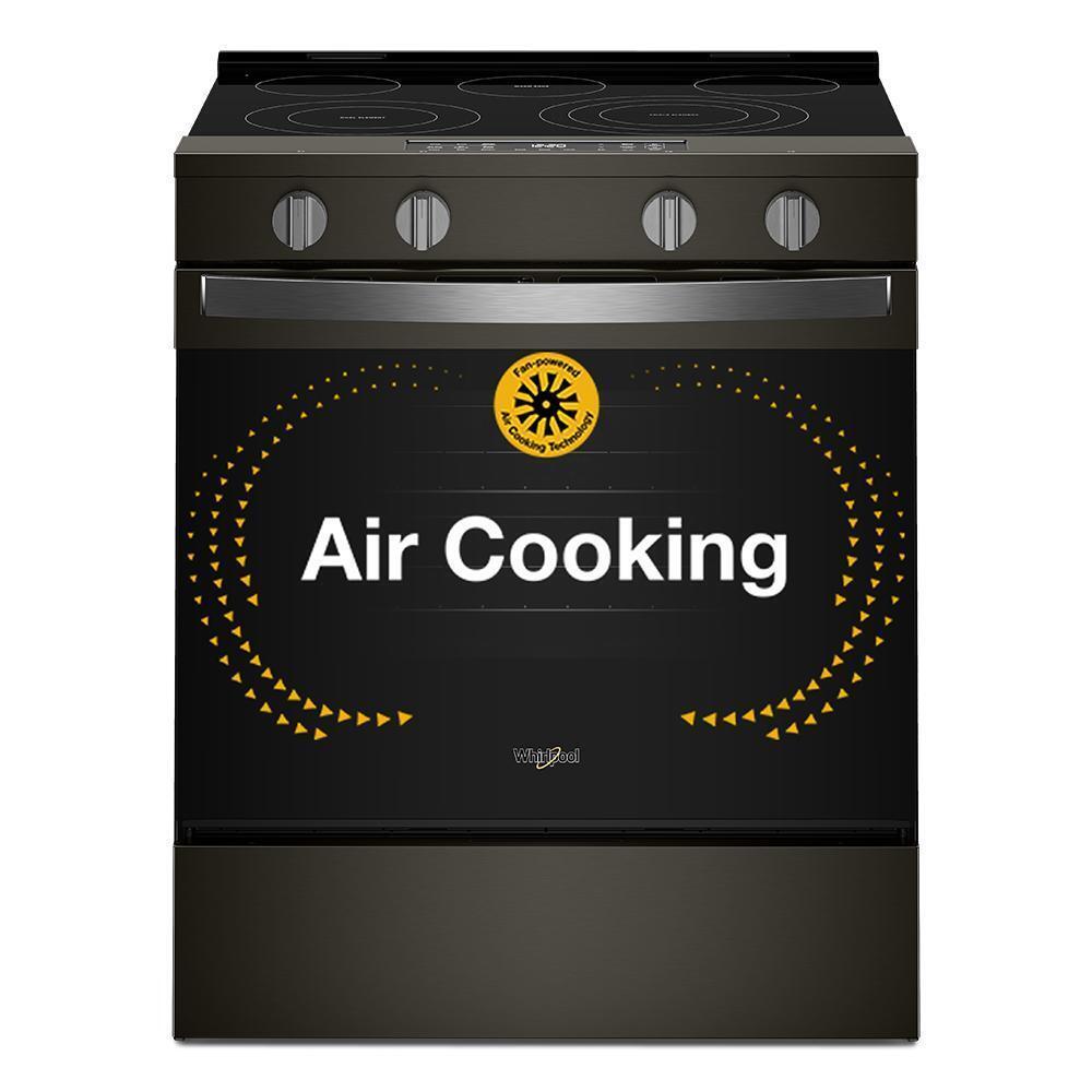 Whirlpool WSES5030SV 30-inch Electric Smart Range with Air Cooking Technology