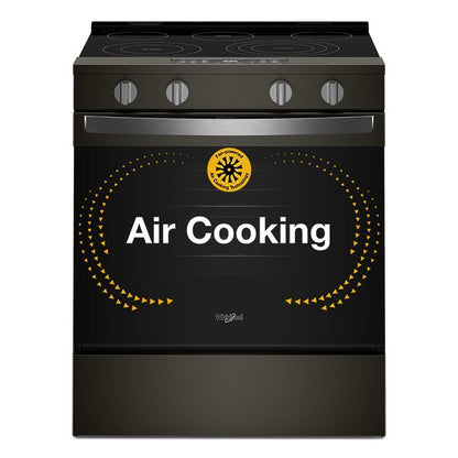 Whirlpool WSES5030SV 30-inch Electric Smart Range with Air Cooking Technology