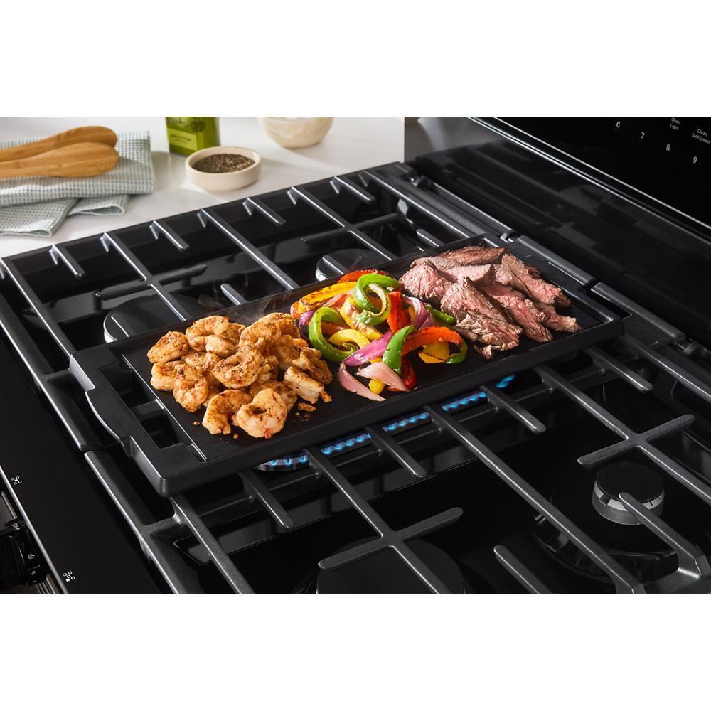 Whirlpool WFGS7530RB 30-inch Smart Gas Range with Air Cooking Technology, No Preheat Air Fry, Steam/Self Clean and High Speed Preheat