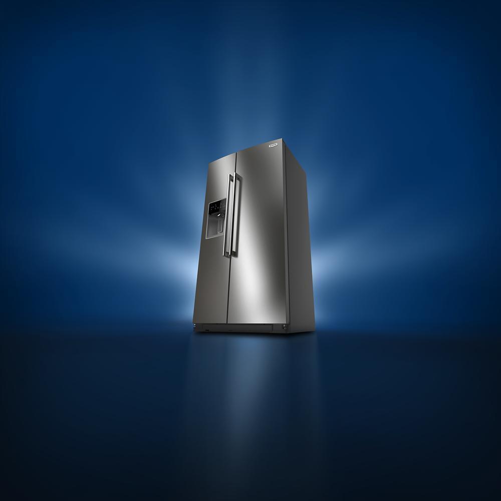 Maytag MRSF6636RZ 36-inch Wide Full-Depth Side-by-Side Refrigerator with Arctic Blue Interior - 28.7 Cu. Ft.