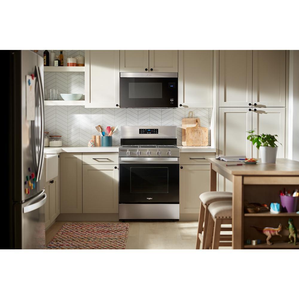 Whirlpool WFGS5030RS 30-inch Gas Range with Air Cooking Technology, No Preheat Air Fry and Air Baking and Self Clean