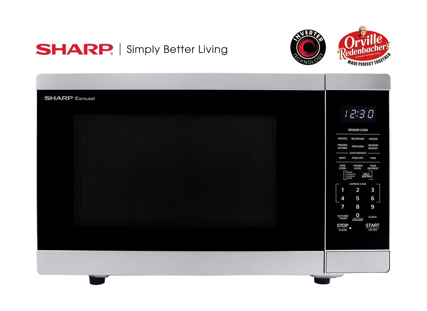 Sharp SMC1465HM 1.4 cu. ft. Countertop Microwave Oven with Inverter Technology